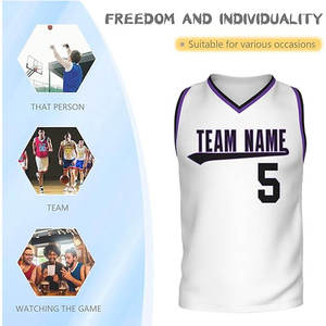 เสื้อบาสเก็ตบอล OEM ODM พิมพ์ลายแบบ Dye Sublimation คุณภาพพรีเมียม สำหรับทีมกีฬา ขายส่ง - Product Image 6