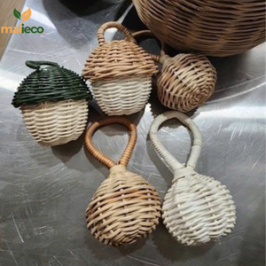 Sonajero Musical de Ratán Natural para Bebé, Mordedor de Madera con Campanas de Mano, Juguetes de Mimbre, Regalo para Recién Nacidos - Product Image 5