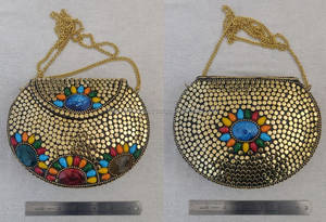 Bolso de mano de noche con mosaico de Metal para mujer, Cartera de noche con mosaico de metal - Product Image 2