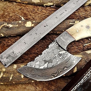 Cuchillo de Supervivencia Táctico Portátil para Caza y Camping, de Acero de Damasco con Mango de Madera, Venta Caliente de Fábrica, OEM Personalizado - Product Image 2