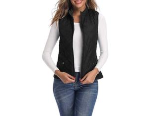 Chaleco acolchado ligero sin mangas personalizado para invierno, para mujer, informal, con logo de tu marca, impermeable. - Product Image 4