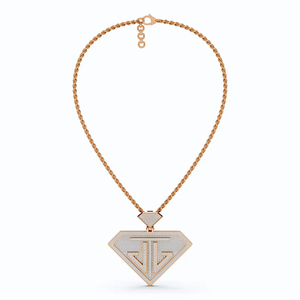 Collar con Colgante en Forma de Diamante con Incrustaciones de Diamantes para Hombre, Moissanita Completa, Oro y Plata, Joyería Hip Hop - Product Image 3