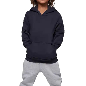 Sudadera con Capucha de Forro Polar de Calidad Superior para Niños, Diseño Único Hip Hop, Color Liso, Estilo Urbano - Product Image 3