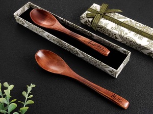 Wooden Natural 6-Piece Gold Plated <b>Mirror</b> Polish Eco-Friendly Dishwasher Safe Spoon Set High Quality - Product Image 6
