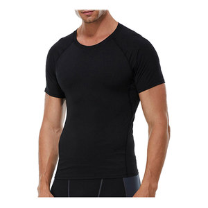 เสื้อยืดออกกำลังกายสำหรับผู้ชาย ผ้าแห้งเร็ว ยืดหยุ่น เป็นมิตรกับสิ่งแวดล้อม ทรงเข้ารูป เหมาะสำหรับวิ่ง ฟิตเนส และยิม  พร้อมพื้นที่พิมพ์ลายด้านหน้า - Product Image 4