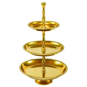 New Arrival Copper <b>Cake</b> <b>Stand</b> Set Round Handmade 2 Piece Serving Tray with Server - Product Image 2