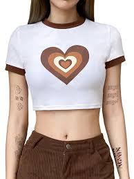 T-shirt court ample en coton épais pour femme, style streetwear tendance - Product Image 3