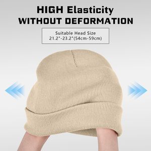 Gorro de Invierno Ajustable de Algodón/Lana Personalizado de Primera Calidad, Tejido a Mano, con Logotipo Bordado, Diseño Unisex con Puño, Etiqueta Privada, Venta al Por Mayor - Product Image 3