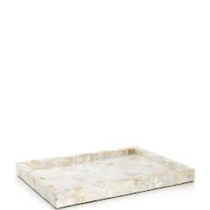 Luxury Handmade Mother Of Pearl Inlay Serving Tray Decorative Hexagonal Mosaic Mop <b>Rectangle</b> Tray For <b>Coffee</b> <b>Table</b> Home Decor - Product Image 4