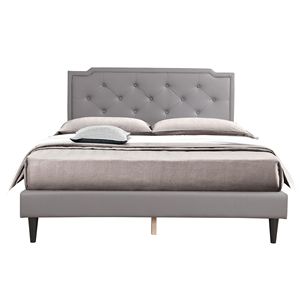 Cama Queen Tapizada Todo en Uno Glory Furniture Deb G1112 QB en Gris Claro - Product Image 3