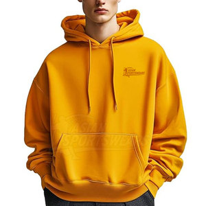 Sweat à capuche oversize pour homme en tissu tricoté 100 % coton de qualité supérieure, doux, respirant et écologique, offrant une protection maximale pour l'hiver. - Product Image 1