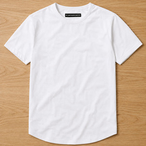 Camiseta de Manga Corta con Cuello Redondo para Hombre, Estampado en Serigrafía, Mezcla de Poliéster/Algodón, Casual, Transpirable, Corte Regular, Dobladillo Curvo - Product Image 1