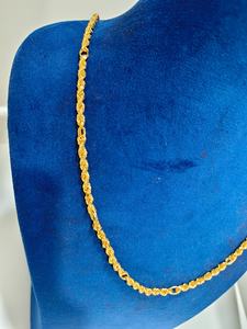 Cadena de Oro Amarillo Sólido de 22K, Modelo ROSSI, para Hombre y Mujer, Hecha a Mano, con Eslabones Trenzados, Joyería Fina, Elegante para Uso Diario - Product Image 2