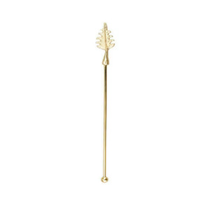 Antique Gold Finish 4-<b>pc</b> Cocktail Stirrers <b>Set</b> of 4 Stainless Steel Stirrers - Product Image 4