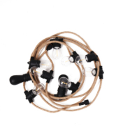 Guirlande lumineuse LED Wild Land S14 avec design en corde de chanvre synchronisable, étanche IPX4, portable pour l'extérieur et la voiture