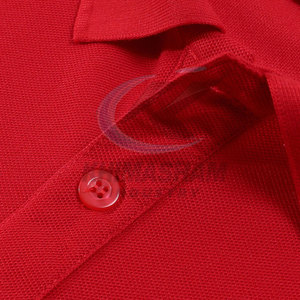 Solid Color Men's Plus Size for Shirt Knitted Breathable Short Sleeve Polyester/Cotton Summer Wear Customized Color Logo High - Product Image 2
