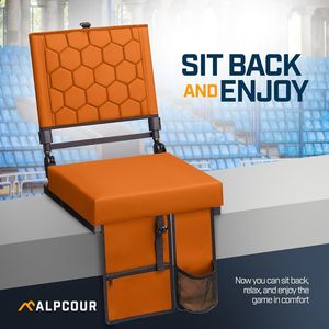 Folding <b>Reclining</b> Bleacher <b>Seat</b> with Back Support for Stadiums - Product Image 2