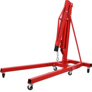 Sollevatore Elettrico Pieghevole in Acciaio Rosso da 2 Tonnellate con 6 Ruote in Ferro - Product Image 2