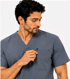 new 2 piece jogger scrub <b>set</b> for men breathable spandex <b>doctor</b> nurse hospital medical uniform custom logo comfortable durable - Product Image 6