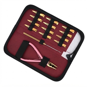 Kit d'outils portables en acier inoxydable de qualité chirurgicale pour extensions capillaires à micro-anneaux, comprenant des pinces à sertir pour anneaux nano à 2 trous et un crochet de sectionnement - Product Image 6