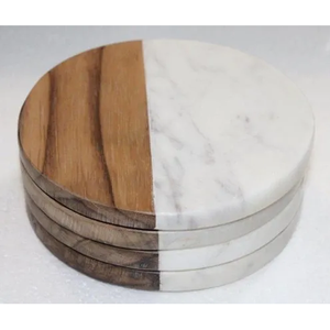 Eco-Friendly Unique Marble <b>Drink</b> <b>Coasters</b> Durable Washable Natural Stone Style Modern Cut Technique Rectangle Shape Promotional - Product Image 4