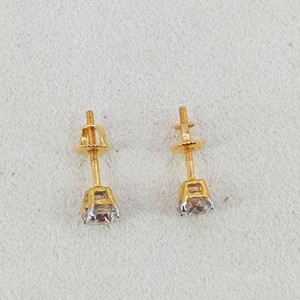 Round Cut Natural Diamond Ladies Solitaire <b>Stud</b> Earrings Womens 1.02Ct Trendy Wedding Jewelry Rhodium Plated 925 Sterling <b>Silver</b> - Product Image 4