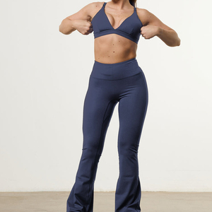 Ensemble de leggings de yoga taille haute pour femmes, couleur unie, soutien-gorge de sport sans couture, pantalon long, vêtements de sport, tenue de fitness - Product Image 3