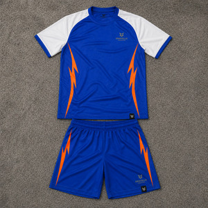 Ensemble maillot et short de futsal, polyester à séchage rapide, tenue d'équipe de football en salle, bleu cobalt, ensemble de football par sublimation - Product Image 1