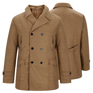 Abrigo de Lana para Hombre, Cálido, para Invierno, Estilo Trench, Color Sólido, Ecológico, de Secado Rápido, Transpirable, con Cuello Camisero, Elegante - Product Image 3