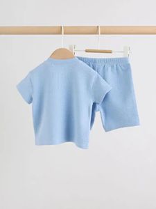 Ensembles de Vêtements d'Été Doux pour Garçons en Gros – Tenues Thermiques pour Enfants, Shorts et T-shirts Couleur Unie, Vêtements pour Bébés Garçons - Product Image 6