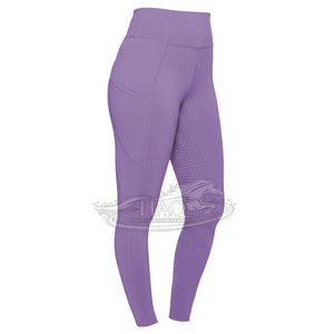 Leggings de equitación de cintura alta para mujer, ropa ecuestre, pantalones ajustados de equitación con silicona en toda la asiento, pantalones de entrenamiento. - Product Image 1