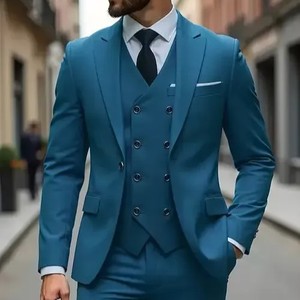 Trajes de Negocios Personalizados para Hombre, Blazer de Exportación Antiarrugas, Transpirable, Corte Entallado, Tallas Grandes, Chaqueta de Traje Estructurada Antipilling, Venta al Por Mayor - Product Image 4