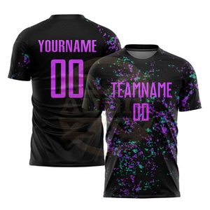 เสื้อฟุตบอลปรับแต่งได้เสื้อฟุตบอลออกแบบโลโก้ของคุณเองเสื้อกีฬาเสื้อเจอร์ซีย์ตาข่ายระบายอากาศ - Product Image 2