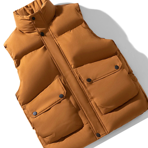 Men Casual Puffer Vest Winter Sleeveless Jacket Quilted Warm Body <b>Warmer</b> Lightweight Outdoor OEM Custom Supplier - Product Image 5