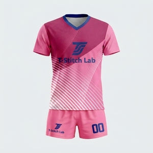 Tenue de volley-ball unisexe confortable à manches courtes, anti-humidité, 100 % polyester, logo personnalisé, coupe classique - Product Image 1