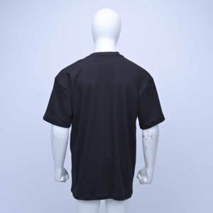 เสื้อยืดลำลองสีดำพิมพ์ลายกุหลาบผ้าฝ้ายพรีเมียมสำหรับผู้ชายคุณภาพสูงขายส่งพร้อมโลโก้สั่งทำจากผู้ผลิตเสื้อผ้าสตรีทแวร์ - Product Image 5