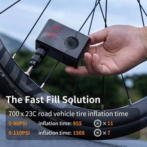 Bomba de Ar Elétrica Mini Portátil com Motor Sem Escovas, Acessórios para Bicicleta, Inflador de Pneus Digital Inteligente - Product Image 3