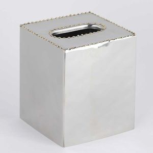 Stylish Metal <b>Tissue</b> Box Cover Durable Stainless Steel <b>Tissue</b> <b>Holder</b> For Bathroom Vanity <b>Kitchen</b> And Office Desk - Product Image 6