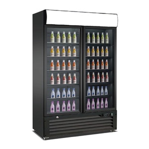 Congelador Vertical Comercial con Puerta de Vidrio, de Doble Puerta y Congelador Superior, para Heladerías y Tiendas de Bebidas - Product Image 5