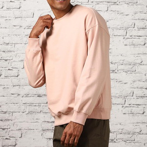 Sweat-shirt à col rond en molleton à épaules tombantes, style streetwear, pour homme, coupe ample, épais, décontracté - Product Image 3