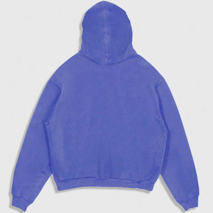 Sweat à capuche oversize personnalisé Y2K Streetwear d'hiver, bleu, imprimé graphique, en molleton de coton de haute qualité, service OEM - Product Image 2
