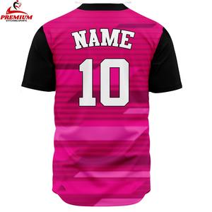 Camiseta de Béisbol Personalizada para Hombre, Venta al por Mayor, Camisas de Manga Corta con Botones, Uniformes Deportivos Hip Hop, Tallas Grandes, Transpirables, Anti-UV - Product Image 3