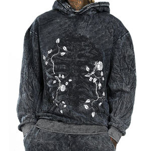 <b>Mens</b> Winter Graphic Wash Hooded Cotton <b>Fleece</b> Printed Pullover Hoodie & <b>Jogger</b> Pants Tracksuit Set Casual Streetwear Lightweight - Product Image 5