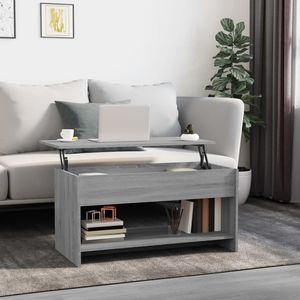 Tavolino in legno ingegnerizzato grigio Sonoma 40.2 "x 19.7" x 20.7 "dimensioni - Product Image 1