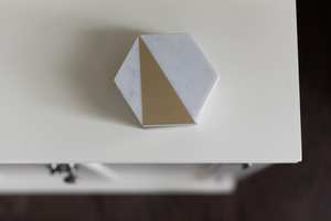 Posavasos de mármol blanco de Carrara con detalles dorados, juego de 4, 6 u 8, decoración elegante para el hogar - Product Image 4