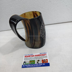 Taza de cuerno de buey de la mejor calidad con diseño ecológico tallado a mano, taza personalizada para cerveza o café, ideal para beber como los vikingos, al mejor precio. - Product Image 2