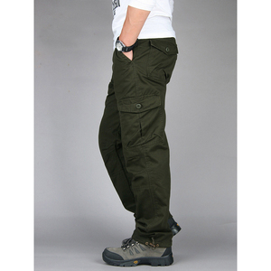 Pantalon cargo décontracté pour homme en toile 100 % coton écologique, respirant, confortable et robuste, de haute qualité - Product Image 3