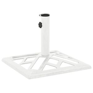 Base para Sombrilla de Patio de Hierro Fundido Blanco con Incrustaciones Decorativas Estándar, Elegante Accesorio para Muebles de Exterior - Product Image 2