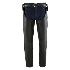Samroz Sports <b>Men's</b> Premium <b>Leather</b> Motorcycle <b>Chaps</b>-Fully Lined Coin Pocket Customizable Logo Color Front Position All Seasons - Product Image 2