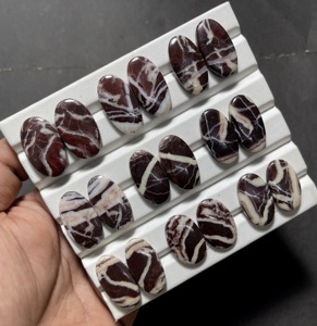 พลอยแจสเปอร์มะพร้าวธรรมชาติคู่ ทรงคาโบชอง ขัดเงา พร้อมจำหน่าย ขายส่งจากผู้ผลิตและผู้จัดจำหน่าย - Product Image 2